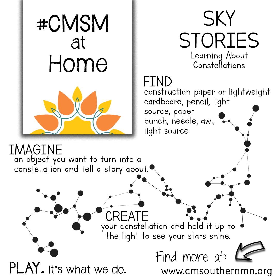 Sky Stories Constellation Exploration activity for kids from the Children's Museum of Southern Minnesota