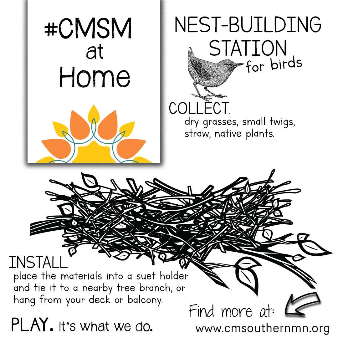Build a nest station activity for kids from the Children's Museum of Southern Minnesota